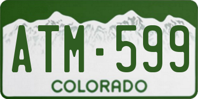 CO license plate ATM599
