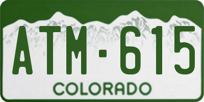 CO license plate ATM615