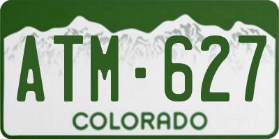 CO license plate ATM627