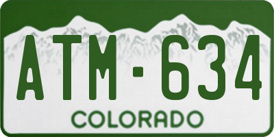 CO license plate ATM634