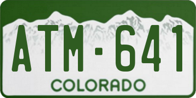 CO license plate ATM641