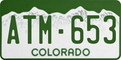 CO license plate ATM653