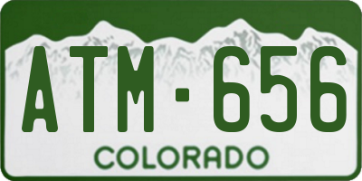 CO license plate ATM656