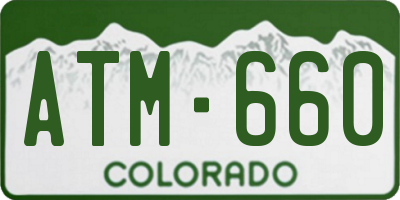 CO license plate ATM660