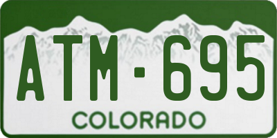 CO license plate ATM695