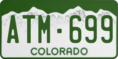 CO license plate ATM699