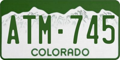 CO license plate ATM745