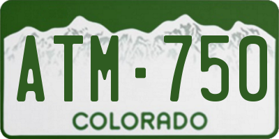 CO license plate ATM750