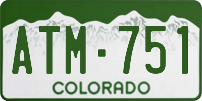 CO license plate ATM751