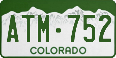 CO license plate ATM752