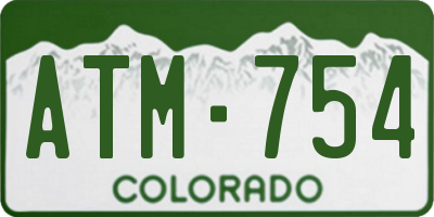 CO license plate ATM754