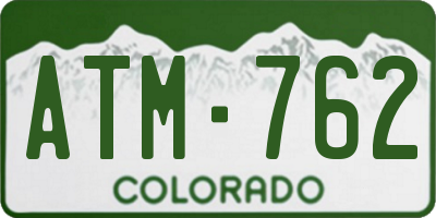 CO license plate ATM762