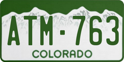 CO license plate ATM763