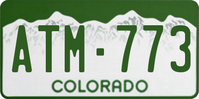 CO license plate ATM773