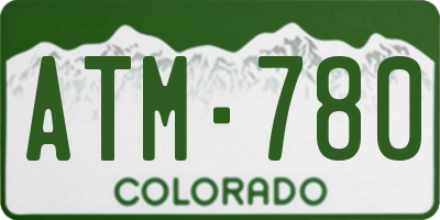 CO license plate ATM780