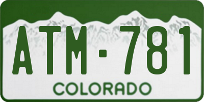 CO license plate ATM781