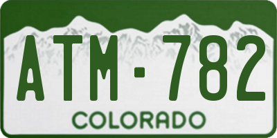 CO license plate ATM782