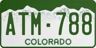 CO license plate ATM788