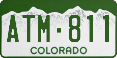 CO license plate ATM811