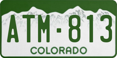 CO license plate ATM813