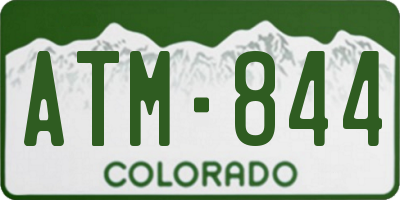 CO license plate ATM844