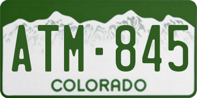 CO license plate ATM845