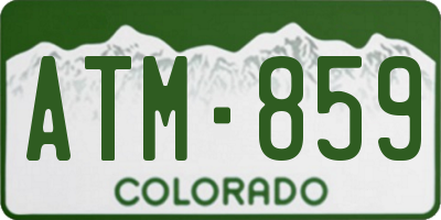 CO license plate ATM859