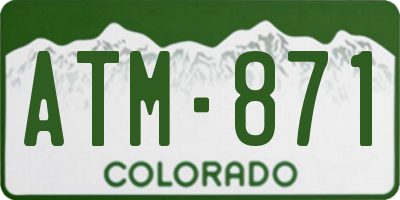 CO license plate ATM871