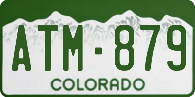 CO license plate ATM879