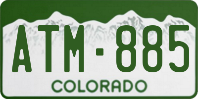 CO license plate ATM885