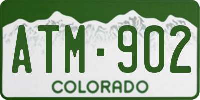 CO license plate ATM902