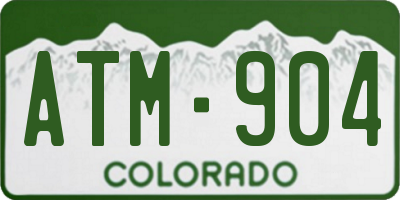 CO license plate ATM904