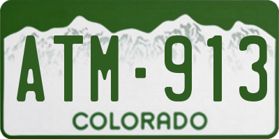 CO license plate ATM913