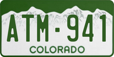 CO license plate ATM941