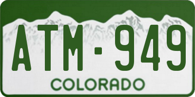 CO license plate ATM949