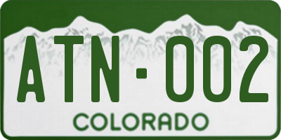 CO license plate ATN002