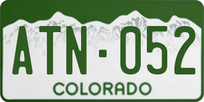 CO license plate ATN052