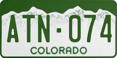 CO license plate ATN074