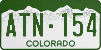 CO license plate ATN154