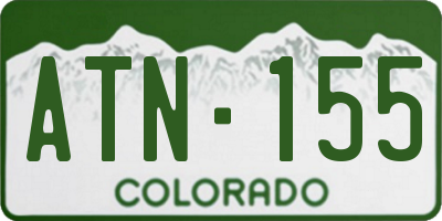 CO license plate ATN155