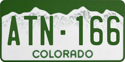 CO license plate ATN166