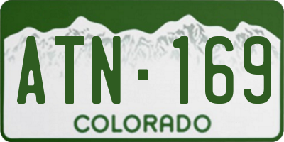 CO license plate ATN169