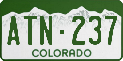CO license plate ATN237