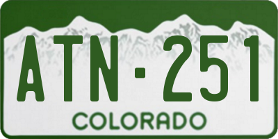 CO license plate ATN251