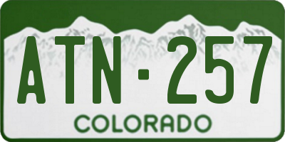 CO license plate ATN257