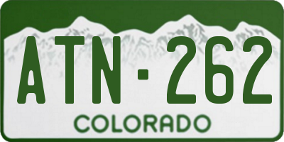 CO license plate ATN262