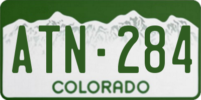 CO license plate ATN284