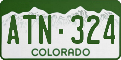 CO license plate ATN324