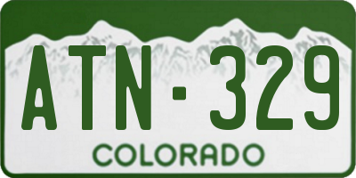 CO license plate ATN329