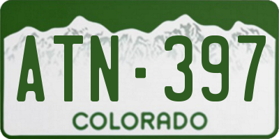 CO license plate ATN397
